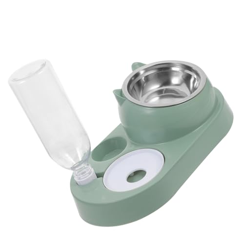 FUTUREORYY Automatischer Haustier Trinknapf mit Rostfreiem Edelstahlnapf Stilvoller Doppelnapf für Katzen und Kleine Hunde Einfach zu Reinigen Bequemes Futter und Wasserspender für Zuhause von FUTUREORYY