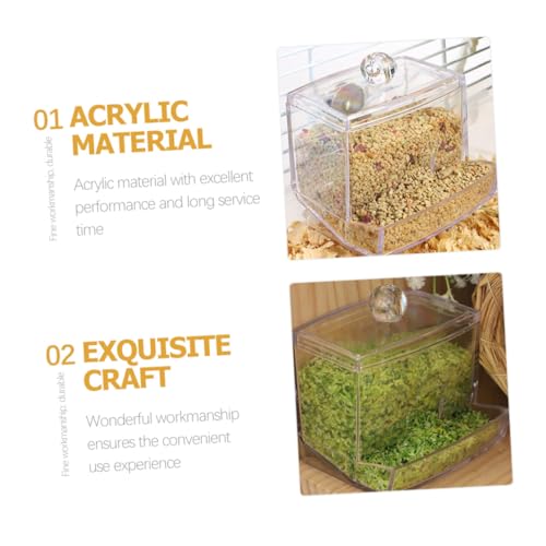 FUTUREORYY Automatischer Rutin Hühner Futterautomat aus Acryl mit Schraubbefestigung Verschleißfest und Auslaufsicher Vielseitiger Geflügelfutterspender für Küken Papageien und Tauben FUTUREORYY Automatischer Rutin Hühner Futterautomat aus Acryl mit Schraubbefestigung Verschleißfest und Auslaufsicher Vielseitiger Geflügelfutterspender für Küken Papageien und Tauben von FUTUREORYY