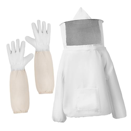 FUTUREORYY Beekeeping Schutzanzug mit Belüftetem Imkerjacke und Elastischen Handschuhen Atmungsaktiv Leichter Bienenanzug mit Reißverschluss und Sichtschutz Geeignet für Imker und FUTUREORYY Beekeeping Schutzanzug mit Belüftetem Imkerjacke und Elastischen Handschuhen Atmungsaktiv Leichter Bienenanzug mit Reißverschluss und Sichtschutz Geeignet für Imker und von FUTUREORYY