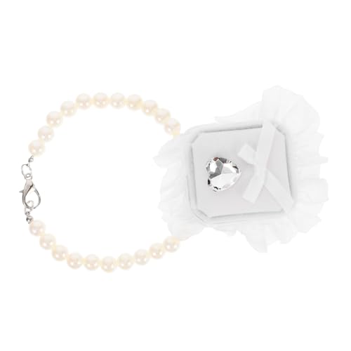 FUTUREORYY Box Für Haustier Ehering Box Aufbewahrungsbox Für Verlobungsringe Ringhalter Ringträgerhalter Für Hunde Hochzeitsschmucketui Eheringhalter Hundehalsband Ringhalter Weißes von FUTUREORYY