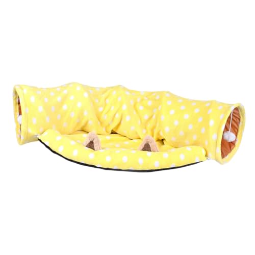 FUTUREORYY Bunny Tunnel Faltbarer Tunnel aus Hochwertigem Flanell Interaktives Haustierbett für Katzen Hamster Meerschweinchen und Andere Kleintiere von FUTUREORYY