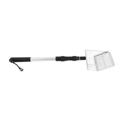FUTUREORYY Dehnbare Katzenstreuschaufel Müllschaufel Schaufel Für Katzenstreu Wiederverwendbarer Mülleimer Katzenstreuschaufel Für Den Haushalt Katzenstreu Scoop Huhn Rostfreier Stahl Black von FUTUREORYY