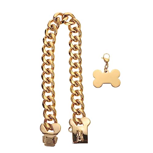 FUTUREORYY Dekoratives Hundehalsband mit Anhänger aus Titanstahl Stilvolles und Bequemes Accessoire für Schützt Ihres Haustieres von FUTUREORYY