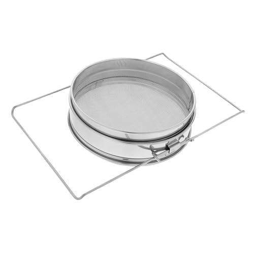 FUTUREORYY Edelstahl Honigfilter Doppelsieb Imkereiausrüstung Bienen Honigsieb mit Robustem Doppeltem Filtersieb für Effiziente Filtration Langlebig Lebensmittelecht für Küche und von FUTUREORYY