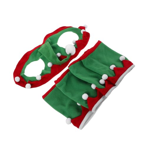 FUTUREORYY Festliche Pferde-trainingsgamaschen und Dekorativer Elf-Hut Einfache Handhabung Geeignet für Weihnachtsparaden Party Festtagsdekoration für Pferdekostüm von FUTUREORYY