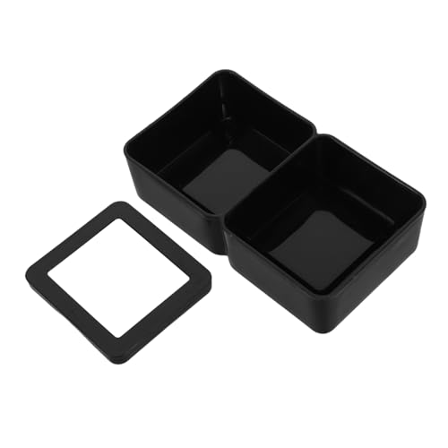 FUTUREORYY Futterbecken für Reptilien Reptilienschale Wasserschale des bärtigen Drachens Wasserschale für Reptilienbecken Wassernapf für Reptilien Gecko Water Bowl Abs Black von FUTUREORYY