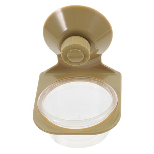 FUTUREORYY Futternapf Für Schildkröten Reptilienfutternapf Mit Haube Accessoires Für Bartagamen Futterstelle Für Grillen Für Reptilien Chamäleon-futterbecher Abs Light Brown von FUTUREORYY