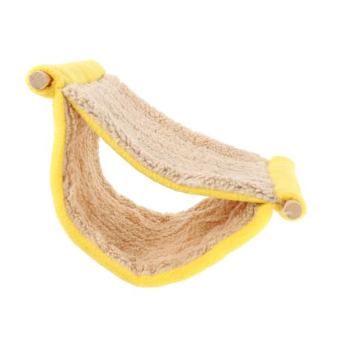 FUTUREORYY Hängende Plüschhängematte Für Vogelkäfige Hamsternest Hängematte Für Kleine Tiere Hamsterzubehör Hängematte Für Kleintiere Meerschweinchen Bett Hamsterbett Yellow Flanell von FUTUREORYY