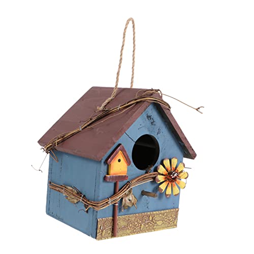 FUTUREORYY Hängendes Vogelhaus aus Holz mit Eisenkante Vogelfutterspender für Garten und Terrasse Dekoration für Vogelbeobachter für Papageien und Wildvögel FUTUREORYY Hängendes Vogelhaus aus Holz mit Eisenkante Vogelfutterspender für Garten und Terrasse Dekoration für Vogelbeobachter für Papageien und Wildvögel von FUTUREORYY