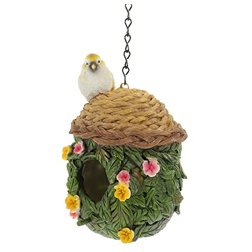 FUTUREORYY Hängendes Vogelzuchtnest Aus Harz Warmes Winter Vogelhaus Für Papageien Und Kleine Gemütliches Schlupfnest Für Vogelkäfig Dekoratives Gartenaccessoire von FUTUREORYY