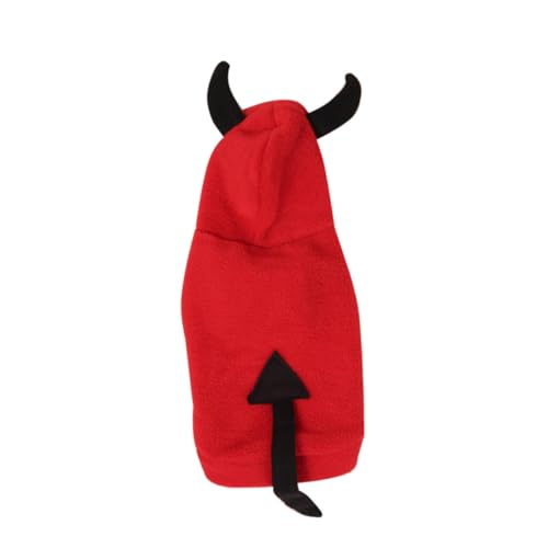 FUTUREORYY Halloween Haustierkostüm Teufel Verkleidung aus Weichem Bequemes XL Hunde Kostüm für Party und Aufnahmen Langlebige und Praktische Verwandlungskleidung für Welpen und Kleine Hunde von FUTUREORYY