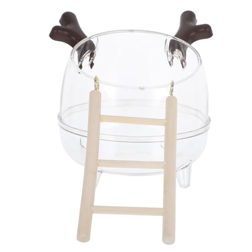 FUTUREORYY Hamster Badezimmer Toilette Zubehör Für Haustierratten Sandbad Für Hamster Chinchilla-badehaus Hamster Sandlöffel Hamster Kauert Hamsterbadewanne Coffee Hölzern von FUTUREORYY