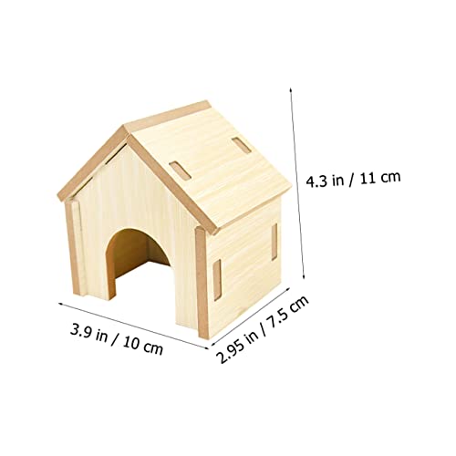 FUTUREORYY Hamster Holz Nest mit Schlafplatz Langlebiges Versteckhaus für Kleintiere DIY Bemalbares Nagerhaus Privater Rückzugsort für Hamster und Meerschweinchen Sommerliches Hideout für von FUTUREORYY