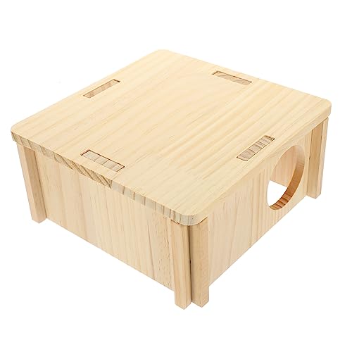 FUTUREORYY Hamster Holz Versteckhaus Nagerhaus für Meerschweinchen Zwerghamster Kleintiere Ausruhen DIY Dekorierbar Langlebiges Kleintier Nest von FUTUREORYY