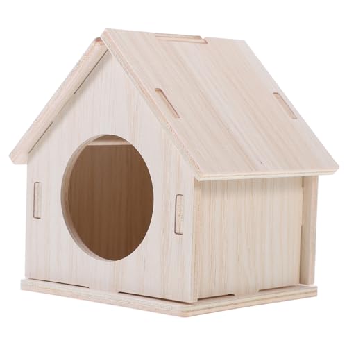 FUTUREORYY Hamster Holzhaus Schlafzimmer Hamsterdekorationen für den Käfig drinnen Hamsterspielzeug Hamsterhaus Tunnel verschleißfestes Rattenhaus Hamster -Versteck hölzern FUTUREORYY Hamster Holzhaus Schlafzimmer Hamsterdekorationen für den Käfig drinnen Hamsterspielzeug Hamsterhaus Tunnel verschleißfestes Rattenhaus Hamster -Versteck hölzern von FUTUREORYY