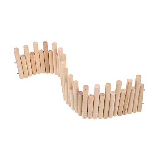 FUTUREORYY Hamster Kletterleiter Holzspielzeug Nager Spielplatz für Kleine Haustiere Igel Spielgerät mit Sicherem Glattem Rundem Design Dekorative Brücke und Kletterhilfe für Zwerghamster von FUTUREORYY
