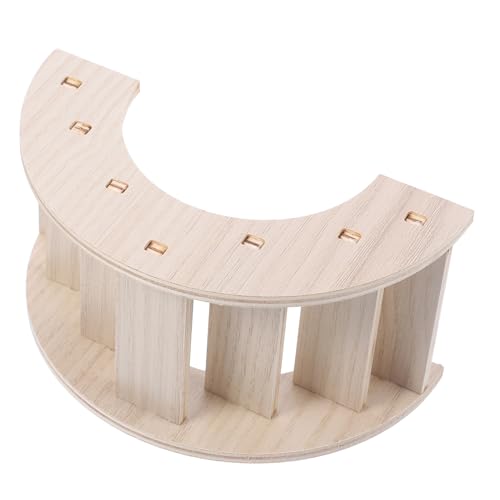 FUTUREORYY Hamster Kletterleiter aus Holz Natürliches Brückenspielzeug für Hamster Rennmäuse und Chinchillas Beißfestes Nagerzubehör zur Beschäftigung und Käfigdekoration Leicht zu Montieren von FUTUREORYY