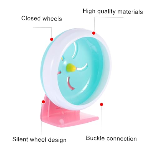 FUTUREORYY Hamster Laufrad Leise Kunststoff Laufrad mit Rutsch Muster Geschlossene Laufräder Sicheres Hamster zur Fitness Übung für Kleine Haustiere Zufällige Farbe Zufällige Farbe von FUTUREORYY