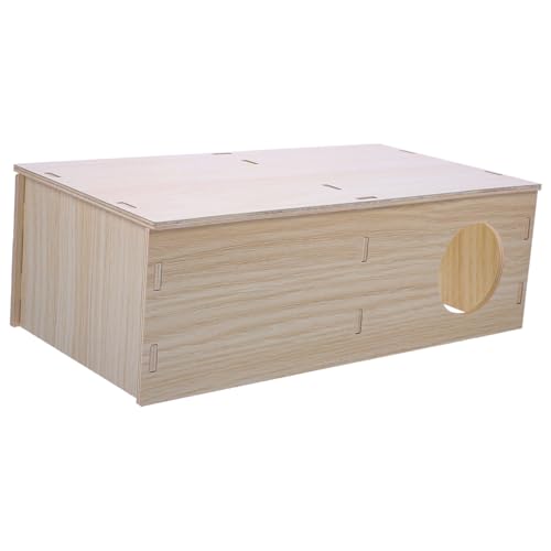FUTUREORYY Hamster Versteck Haus aus Natürlichem Holz Mehrkammeriges Kleintierhaus für Zwerghamster Mäuse und Kleine Nager Langlebiges Sicheres Rückzugsort für Haustiere von FUTUREORYY