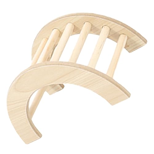 FUTUREORYY Hamster-spielzeugbrücke Brücke Für Kleine Tiere Kletterplattform Für Kleintiere Nagetier Hamsterspielzeug Haustier Klettern Brückenrampen, Kauspielzeug Hamsterkäfigleiter Hölzern von FUTUREORYY