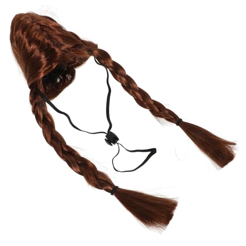 FUTUREORYY Haustier Perücke Kopfbedeckung Hundepflegeset Haustier Hund Perücke Züchten Haustier Kostüme Perücke Hunde-Hoodie Cosplay Hundekostüme Hundeperücken Haustiere Golden Nylonfaser von FUTUREORYY