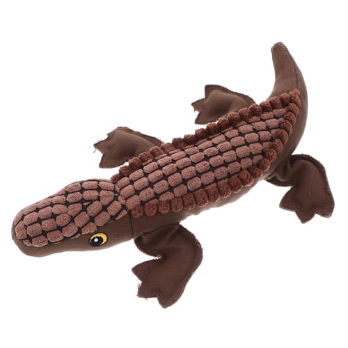 FUTUREORYY Haustier-krokodil- Quietschendes Beißspielzeug Für Hunde Hundespielzeug Alligator Quietschende Spielzeuge Für Welpen Quietschendes Welpenspielzeug Coffee Plüsch von FUTUREORYY