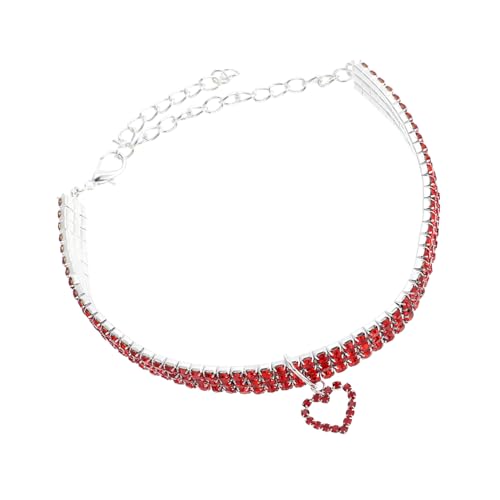 FUTUREORYY Haustierhalsband mit Herzanhänger Verstellbares Hundehalsband für Welpen und Katzen für Partys Langlebig und Komfortabel von FUTUREORYY