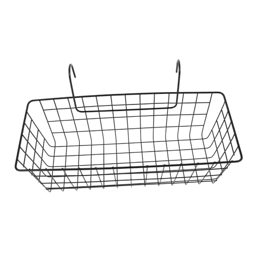 FUTUREORYY Heuraufe für Meerschweinchen Kaninchen Stroh Körbe Hasenkäfig Korb Loch Hasen heuraufe Futterautomat für Meerschweinchen Häschen-Heu-Futterspender praktischer Heuhalter Eisen Black von FUTUREORYY