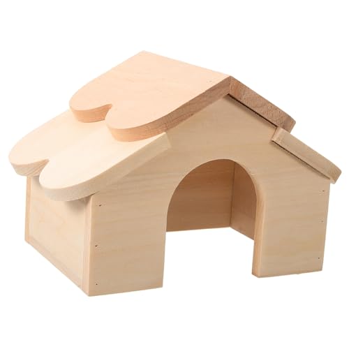 FUTUREORYY Holz Hamster Versteck Haus Kleintier Spielhaus Nager Rückzugsort Robust Langlebig Geeignet für Hamster Chinchilla Wüstenrennmaus als Schlaf Spielhaus von FUTUREORYY