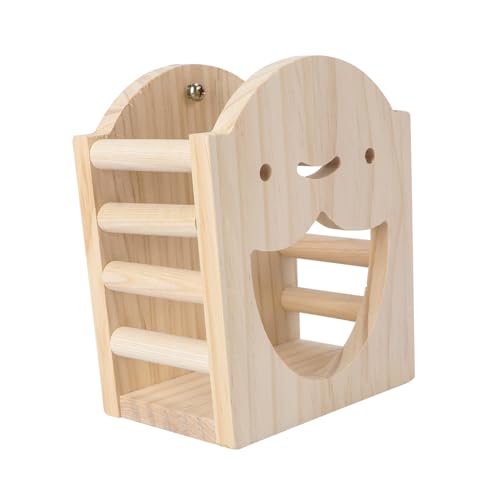FUTUREORYY Holz Heuraufe für Kaninchen und Kleintiere Sicherer Grasspender mit Glatten Kanten Langlebiges Futtergestell für Meerschweinchen Hamster und Eichhörnchen Hält Gras Sauber und von FUTUREORYY