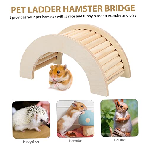 FUTUREORYY Holz Kletterleiter für Hamster und Kleintiere Lustige Kletterbrücke Beißfestes Holzspielzeug Vielseitige Sandbad Treppe und Brücke für Gesunde Bewegung und Spielspaß im Gehege von FUTUREORYY