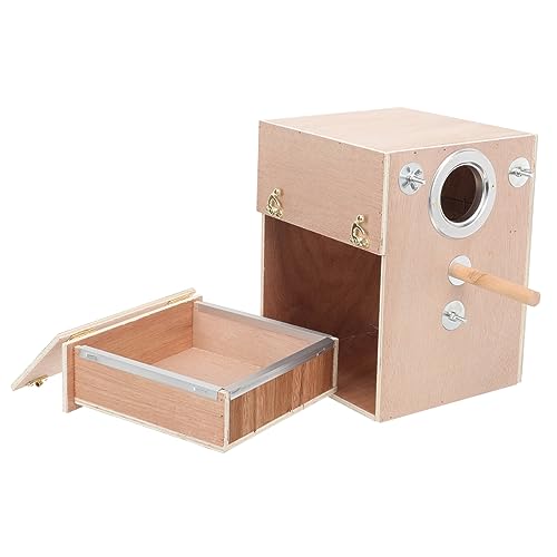 FUTUREORYY Holz Nistkasten für Sittiche Vogel Zuchtbox aus Holz für Kleine Wie Wellensittiche Kanarienvögel für Garten von FUTUREORYY