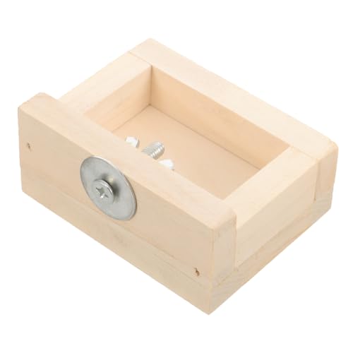 FUTUREORYY Holz futternapf für Hamster und Kleintiere Langlebige Sichere Futterstation aus Holz Auslaufsicheres Design Einfach zu Befestigen Geeignet für Hamster Chinchillas und Kleine von FUTUREORYY