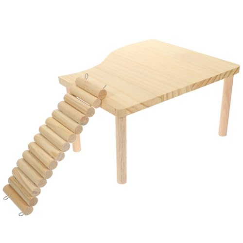 FUTUREORYY Holzplattform Hamsterspielzeug mit Leiter zum Klettern Multifunktionales Nagerzubehör für Hamster und Ratten Fördert Bewegung Koordination und Stressabbau im Käfig FUTUREORYY Holzplattform Hamsterspielzeug mit Leiter zum Klettern Multifunktionales Nagerzubehör für Hamster und Ratten Fördert Bewegung Koordination und Stressabbau im Käfig von FUTUREORYY