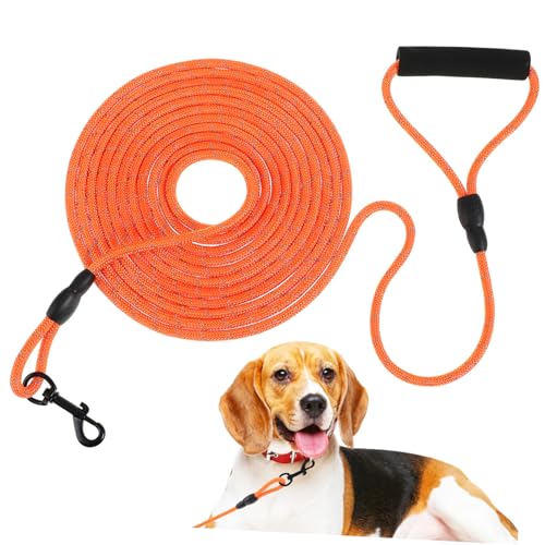 FUTUREORYY Hundeleine hundezubehör Dauerhaft klein Ausbildung lang schwer Hundespaziergang führt Leine für Diensthunde geführte Leine für Hunde großes Hundeseil Haustierbedarf Nylon Orange von FUTUREORYY
