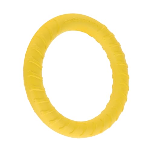 FUTUREORYY Hundespielzeug Kauspielzeug zum Zahnen Unzerstörbares Kauspielzeug für Hunde Hundeanreicherungsspielzeug Welpen kauen Hund Fliegende Scheiben Hundereifen Eva Yellow von FUTUREORYY