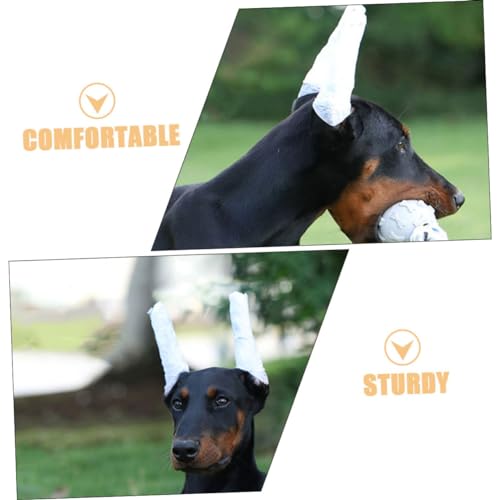 FUTUREORYY Hundesteh Ohrenstütze Weiche Schaumstoffstäbe mit Klebeband Leichte Flexible Welpen Ohrstand Fixierung für Elegante Aufrechte Hundeohren von FUTUREORYY