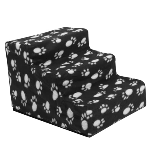 FUTUREORYY Hundetreppe für Kleine Hunde rutschfest Weiche Oberfläche Stabile Haustiertreppe für Sofa Bett mit Breiter Rampe Pfotenfreundlich Langlebig Sicher für Welpen und Katzen von FUTUREORYY