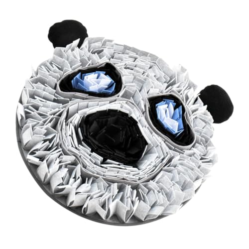 FUTUREORYY Interaktive Schnüffelmatte für Hunde Panda Gesicht aus Hochwertigem Filz Langlebiges Beschäftigungsspielzeug zur Futterersuche und Stressreduktion Waschbar Fördert Spielerisches von FUTUREORYY