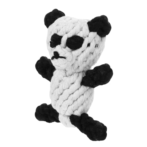 FUTUREORYY Interaktives Kauspielzeug Für Cartoon Panda Aus Strapazierfähigem Baumwollseil Zur Zahnpflege Und Beschäftigung Fördert Gesunde Kiefermuskulatur von FUTUREORYY