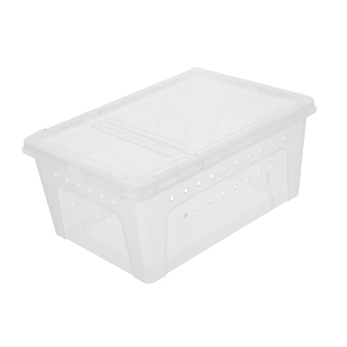 FUTUREORYY Kasten Spinnen-Terrarium Schlangenträger Tierpfleger Cricket-Container Cricketkäfig Tierkäfig Froschkäfig Schildkrötelebensraum Bartagame Gehege Abs Transparent von FUTUREORYY