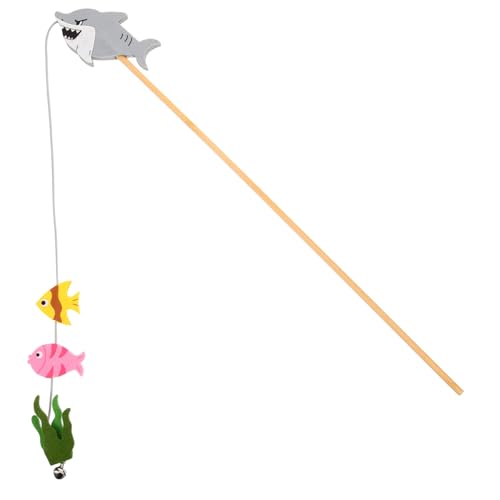 FUTUREORYY Katzen mit Interaktiven Angel Stick Verlängerbare Holzstange mit Geräuschfunktion für Drinnen Katzenspielzeug Selbstspiel und Aktiver Beschäftigung von FUTUREORYY