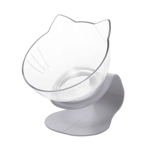FUTUREORYY Katzenfutternapf Kunststoff mit Geneigtem Design und Rutschfestem Stand Transparente Einzelschale für Katzenfutter und Trinkwasser Schützender Napf gegen Schnurrhaarmüdigkeit FUTUREORYY Katzenfutternapf Kunststoff mit Geneigtem Design und Rutschfestem Stand Transparente Einzelschale für Katzenfutter und Trinkwasser Schützender Napf gegen Schnurrhaarmüdigkeit von FUTUREORYY