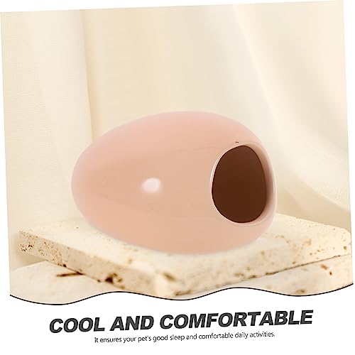 FUTUREORYY Keramik Hamster Nest Kühlendes Schlafhaus Haustierbett Nagerhaus Robustes Keramikbett für Kleintiere Wie Hamster und Meerschweinchen Tragbar und Leicht zu Reinigen Zufällige Farbe von FUTUREORYY