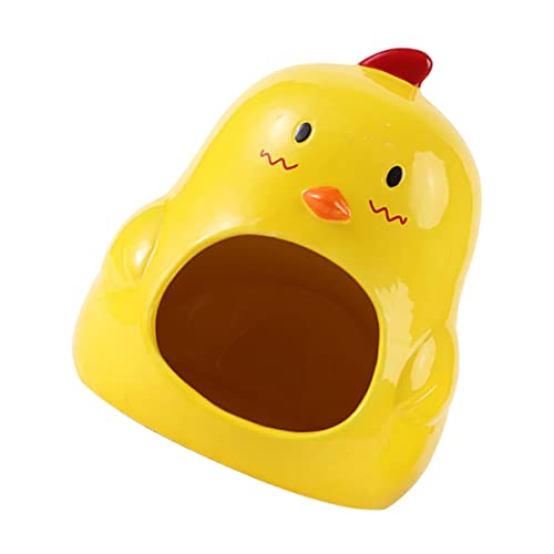 FUTUREORYY Keramik Hamsterversteck Nest Kleines Haustier Schlafnest mit Cartoon Huhn Design Sicheres und Langlebiges Versteck für Hamster Igel Meerschweinchen und Kleine Nagetiere Tragbares von FUTUREORYY