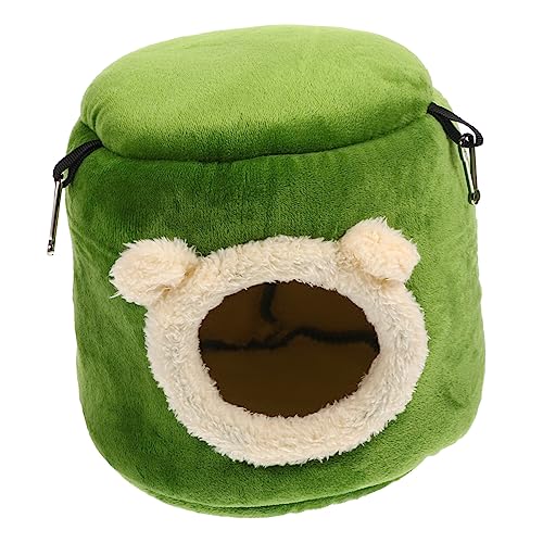 FUTUREORYY Kleines Hamsterhaus Baumstammförmiges für Kleintiere Hängematte für Hamster Stressreduzierendes Versteck für Hamster Frettchen und Meerschweinchen von FUTUREORYY