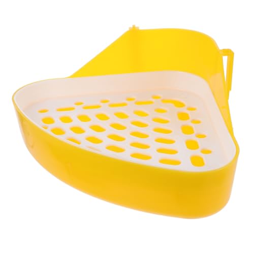 FUTUREORYY Kleintier Toilette aus Kunststoff mit Erhöhtem Zaun Abnehmbarem und Sicherem Verschluss Ecktoilette für Kaninchen Meerschweinchen Chinchilla und Hamster Einfach zu Reinigen Gelb FUTUREORYY Kleintier Toilette aus Kunststoff mit Erhöhtem Zaun Abnehmbarem und Sicherem Verschluss Ecktoilette für Kaninchen Meerschweinchen Chinchilla und Hamster Einfach zu Reinigen Gelb von FUTUREORYY