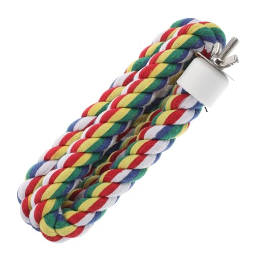 FUTUREORYY Vogelspielzeug Für Papageien Bunte Baumwollseil-Stange Für Käfige Robust Und Flexibel Für Vögel Für Sittiche Und Nymphensittiche von FUTUREORYY