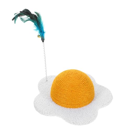 FUTUREORYY Kratzbrett Katzenspielzeug mit Ei Design Verschleißfestes Rundes Kratzball Interaktivspielzeug für Katzen und Kätzchen Schützt Möbel und Fördert Krallenpflege Zufällige Farbe von FUTUREORYY