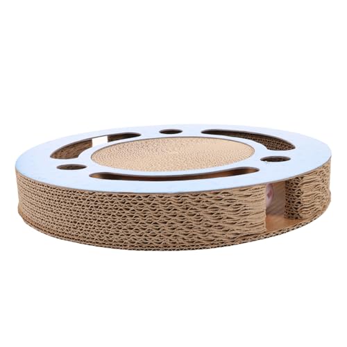 FUTUREORYY Kratzbrett für Katzen und Langlebiges Katzenkratzspielzeug aus Hochdichtem Recycelbarem Wellpappe für Integriertem Glöckchen für Spielspaß Zufällige Farbe FUTUREORYY Kratzbrett für Katzen und Langlebiges Katzenkratzspielzeug aus Hochdichtem Recycelbarem Wellpappe für Integriertem Glöckchen für Spielspaß Zufällige Farbe von FUTUREORYY
